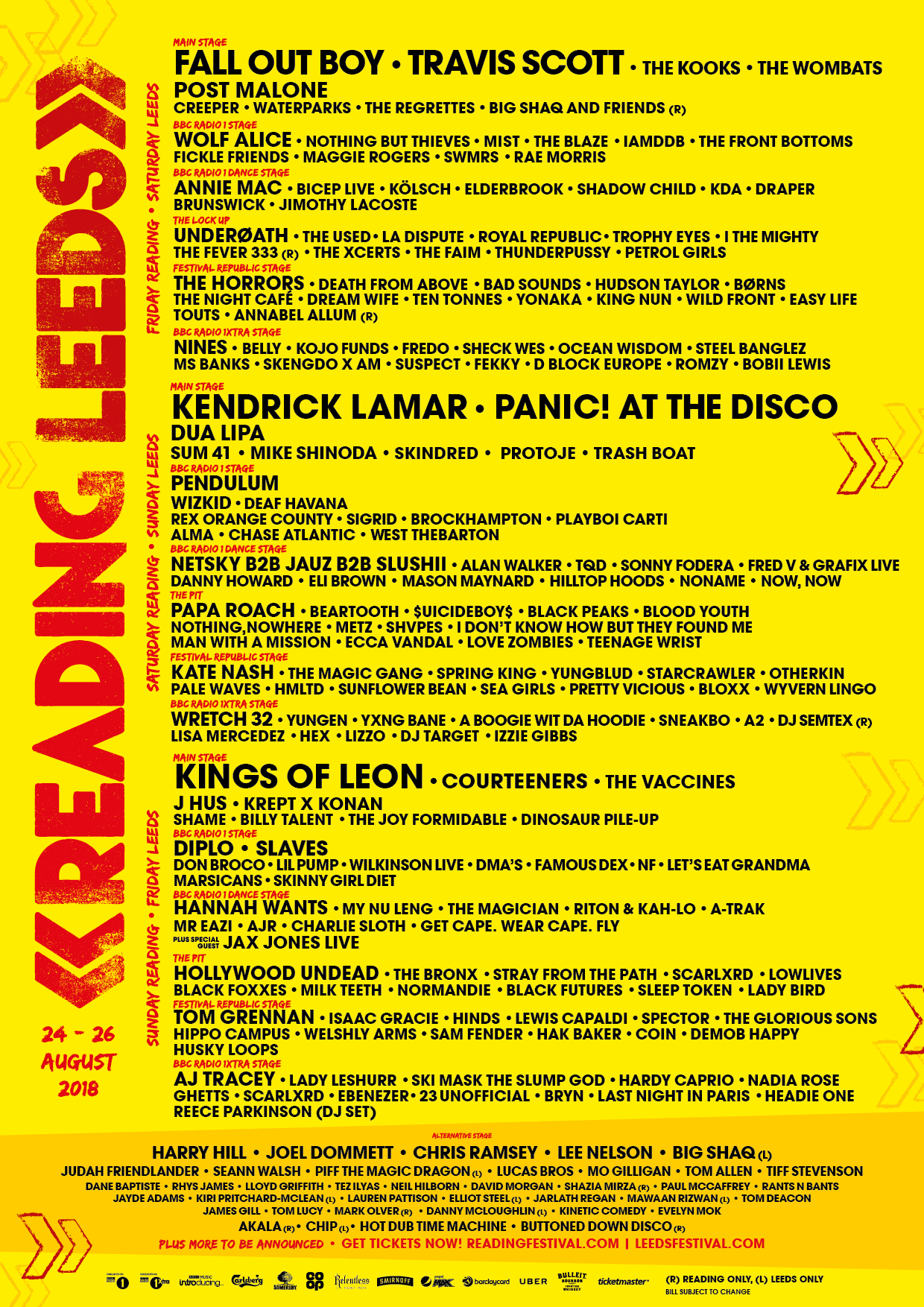 Reading Festival | 24 — 26 August Richfield Avenue