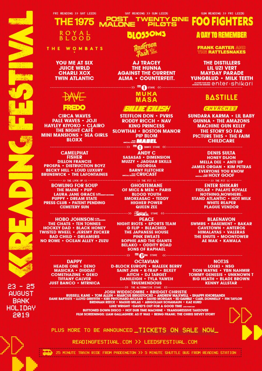 Reading Festival 2025 Line Up Dates Toby Louisette