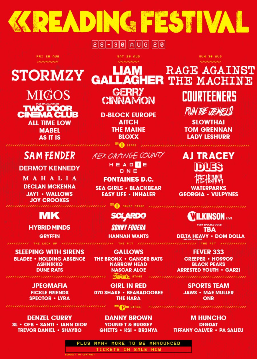 Reading Festival 28 — 30 August, Richfield Avenue