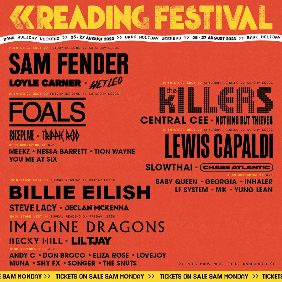 Rockstar Energy presents Reading Festival Your first 2023 line up